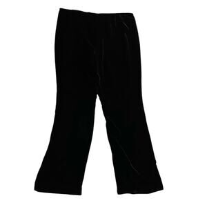 Womens Size 10 INC Black Velvet Flare Pants